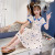 Girls' Summer Short Sleeve Dress 2021 New Korean Style Love Floral Skirt Children's Preppy Style Mid-Length Princess Dress