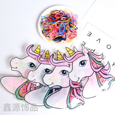 Korean Unicorn Bag Hair Accessories Disposable Hair Rope Children's Hair String Hair Ring Rubber Band for Hair Ties Color Small Rubber Band