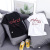 Unisex Simple Spot Non-Hooded round Collar Trendy Black Cotton Moisture Wicking Letters Summer Fashion T-shirt