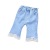 Fashionable Casual Lace Edge Capri Jeans for Girls 2021 Summer New Children's Pants Fashionable Girls' Pants