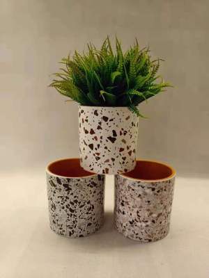 Balcony Succulent Bonsai Ceramic round Flowerpot Decoration Creative Modern and Simple Nordic Ornaments