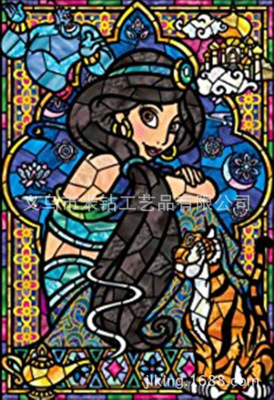 WISH Amazon AliExpress Hot DIY Full Diamond Painting Black Hair Girl Resin Square Diamond Home Decorations