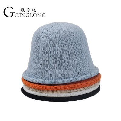 New Summer Bucket Hat Small Curled Brim Basin Hat Breathable Sun-Proof Sun Hat Japanese Style All-Matching Beach Hat
