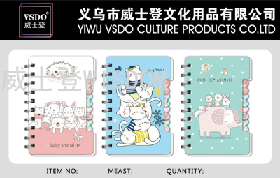 Coil Notebook Notepad Separated Page Cartoon Book Coil Notebook Notepad