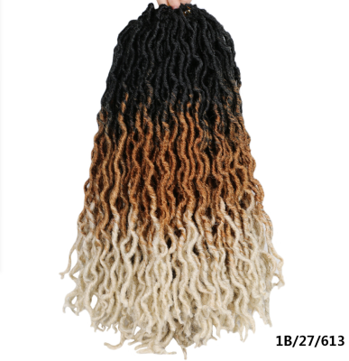 Chemical Fiber Crochet Hair Gypsy 18-Inch 24 Pieces 100G Gypsy Locs Omber Color Factory Supply