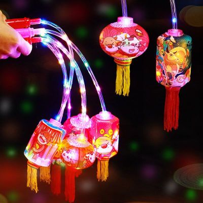New Light-Emitting Portable Lantern Children's Flash Small Bell Pepper Toys Wholesale Spring Festival Event Supply Push Small Gifts
