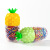 Japan and South Korea Cute Small Pineapple Bottle Rubber Band Strong Pull Continuous Hair Rope Disposable Rubber Band Small Fresh Fruit Hair Ring Headdress