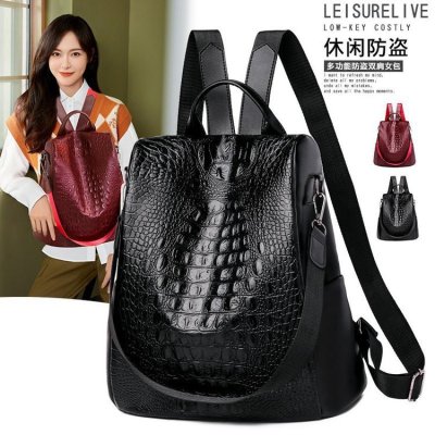 Foreign Trade Exclusive New Stylish and Versatile Dual-Use Anti-Theft Backpack Women's Bag Cross-Border Export Foreign Trade Factory Wholesale