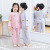 2021 New Cotton Silk Long-Sleeved Pajamas Cotton Silk Baby Children's Loungewear Suit Summer Thin Air Conditioning Room Clothes Wholesale