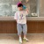 Boys Summer Suit 2021 New Western Style Children's Summer Short-Sleeved Two-Piece Suit Korean Boys Clothes Fashion Wholesale