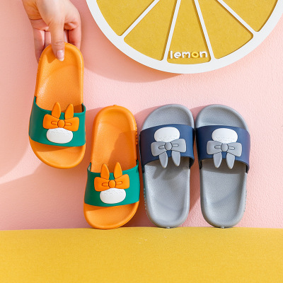 2021 New Children's Slippers Women's Yellow Cartoon Platform Korean Style Fashion Summer Cute Fashion Children's Korean Style Sandals