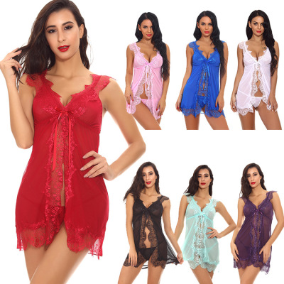 European and American Foreign Trade Large Size Sexy Lingerie Manufacturers Wholesale Sexy Lace Transparent Underwear Sexy Sleepwear Supply
