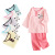 Children's Poplin Pajamas Baby Suit Children and Teens' Loungewear Boys and Girls Cotton Silk Long-Sleeved Trousers Air Conditioning Clothes Wholesale