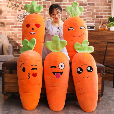 Wholesale New down Cotton Carrot Pillow Doll Expression Carrot Plush Toy Doll Girls Gifts