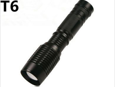 Cross-Border New Arrival LED Power Torch Built-in Battery USB Interface Charging T6 Power Torch