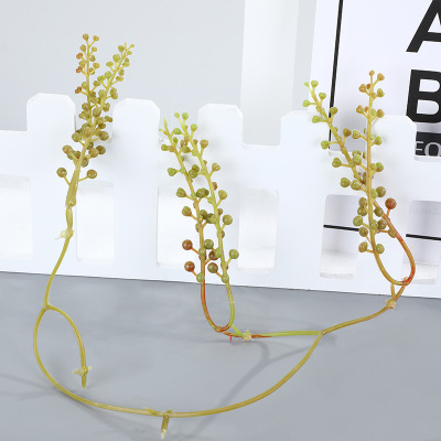 Factory Direct Supply 2 Fork Fruit Flower Branch Accessories Artificial Plastic Plant Processed Finished Materials Can Be Customized Factory Direct Supply