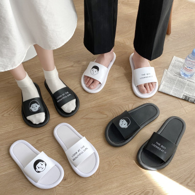 Cartoon Cute Outdoor Slippers Female Online Influencer Summer Versatile Korean Style Ins New Flat Casual Student Couple