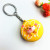PVC Soft Rubber Creative Cartoon Animal Doll Donut Keychain Pendant Bag Accessories Food Store Small Gift