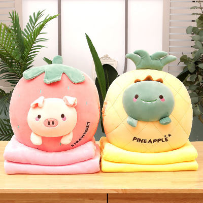 Cute Avocado Plush Toy Doll Cartoon Fruit Animal Three-in-One Airable Cover Activity Gift Customization