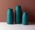 Morandi Gray Green Red Ceramic Vase Flower Living Soft Decoration Craft Decoration Circle Three-Piece Set