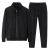 Sports Suit Men's Spring and Autumn Pure Cotton Sweater Middle-Aged and Elderly Casual Sportswear Men's Stand Collar Long-Sleeved Trousers Two-Piece Suit
