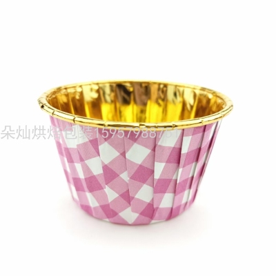 Cake Cup High Temperature Resistant Machine Production Cup Cake Paper Cups Aluminum Foil Cup Gold Silver Cake Stand