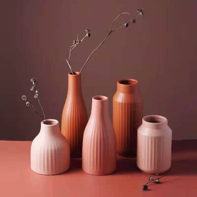 Nordic Morandi Modern Minimalist Creative Art Geometric Ceramic Vase Domestic Ornaments
