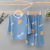 Children's Poplin Pajamas Homewear Suit Summer Thin Boy Girl Baby Long Sleeve Poppin Pajamas Air Conditioning Clothes