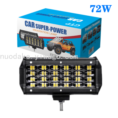 72W Car Light Lens Car off-Road Vehicle Truck Front Lighting Retrofit Lights 12-24V Universal Car Light