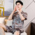 Summer Men's Pajamas Ice Silk Short Sleeve Shorts Suit Loose Cardigan Summer Large Size English Thin Sleeping Clothes