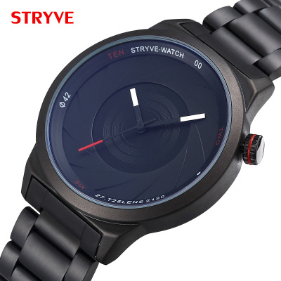 Stryve Brand Men's Steel Strap Watch Japan PC21 Movement Hot Selling Men's Business Watch