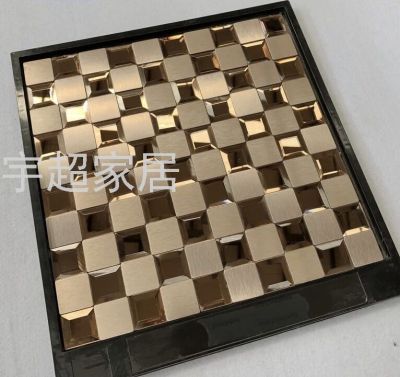 Glass Square Decorative Mirror Mosaic Mirror Bevelled Mirror Wall Sticker TV Background Wall Tile Sticker Self-Adhesive with Glue