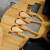 Bamboo round Cheese Plate Bamboo Cheese Board Knife Four-Piece Set Including 3 Black Ceramic Cup
