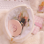 Korean Simple Cute Ins Plush Cosmetic Bag Cloud Smiley Bear Wash Makeup Storage Bag Pencil Case
