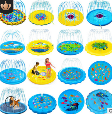 Children's New Water Spray Mat Outdoor Lawn Playing round Water Spray Mat Inflatable Toy Factory in Stock