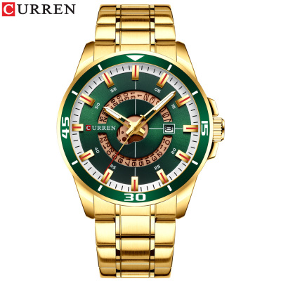 Curren 8359 Men's Watch Waterproof Quartz Calendar Steel Belt Business Men's Watch Foreign Trade Watch