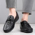2021 New Fashion Men's Shoes Dad Crocodile Pattern Peas Shoes Top Layer Cowhide Men's Breathable Business Casual Shoes Tide