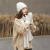 Korean Style Winter Fleece-Lined Knitting Three-Piece Set Women's Cute Student Plush Wool Scarf Hat Gloves Integrated Couple