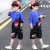 Children's Clothing Boys' 3 Sets 2021 Summer New Medium and Big Children Fashion Casual Handsome Internet Celebrity Short Sleeve Two-Piece Suit Fashion 9