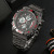 STRYVE Stylish and Versatile Men's Stainless Steel Double Movement Electronic Watch Waterproof Timing Luminous Youth Watch