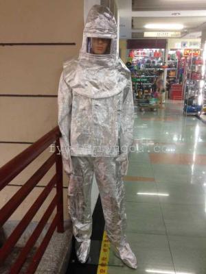 High Temperature Resistant Protective Clothing, Aluminum Foil Fire-Proof Suit, Firefighter's Heat Insulation Suit