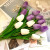 High Simulation Pu Foreign Trade Mini Tulip Bridal Bouquet Silk Flower and Emulational Flower Wedding Home Decoration