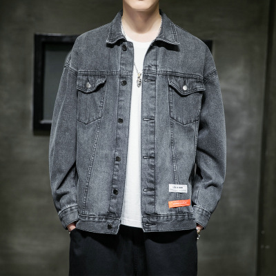 2021 Spring New Men's Denim Coat Korean Fashion Loose and Handsome Top Clothes Casual Workwear Jacket