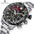 Bojiani Watch Men's Quartz Watch Refined Steel Belt Fashion Casual Exercise Waterproof Multifunctional Men's Watch Men's Table 3310