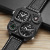 Oulm Oulm Men's Quartz Watch Fashion Watch Compass Large Dial Double Time Zone Belt Square Watch