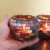 European Color Stripes Mosaic Glass Candle Holder Bar KTV Decoration Props Candlelight Dinner Decoration