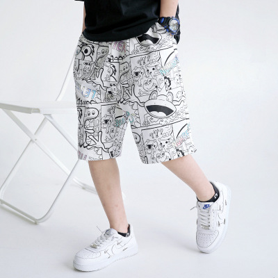 Kids Summer Clothing Boys' Shorts Children's Summer Thin White Shorts Pants Medium and Big Children Camouflage Middle Pants Outdoor Fashion