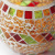 European Style Handmade Warm Orange Mosaic Glass Candlestick Romantic Candlelight Home Decoration Candle Cup Furnishings