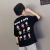 Boy's Short-Sleeved T-shirt 2021 New Fashionable Summer Clothing Children's Korean-Style Printed round Neck Medium and Large Children's Clothing Half-Sleeved T-shirt Fashion Brand