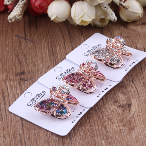 Grab Top Clip Small Grab Clip All-Match Headdress Rhinestone Bangs Clip Hairpin Side Clip Jewelry Small Hairpin